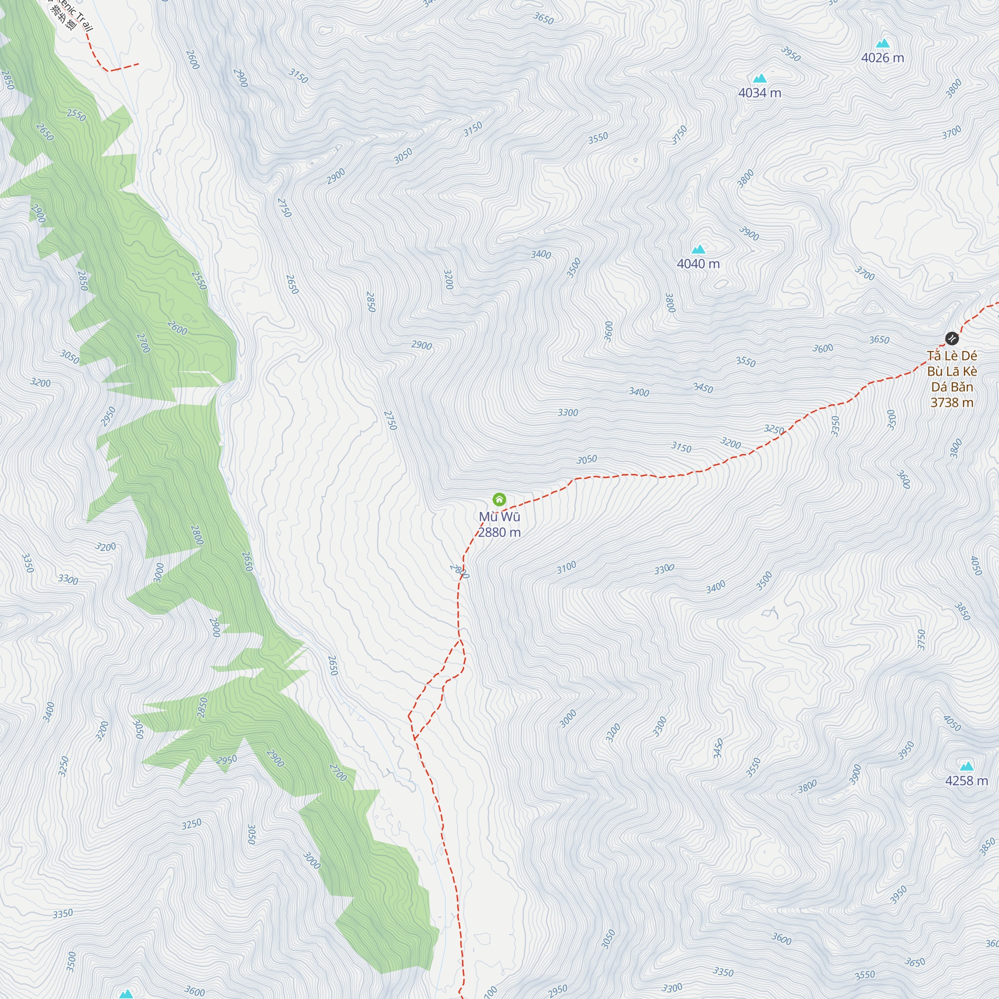 Mù Wū map