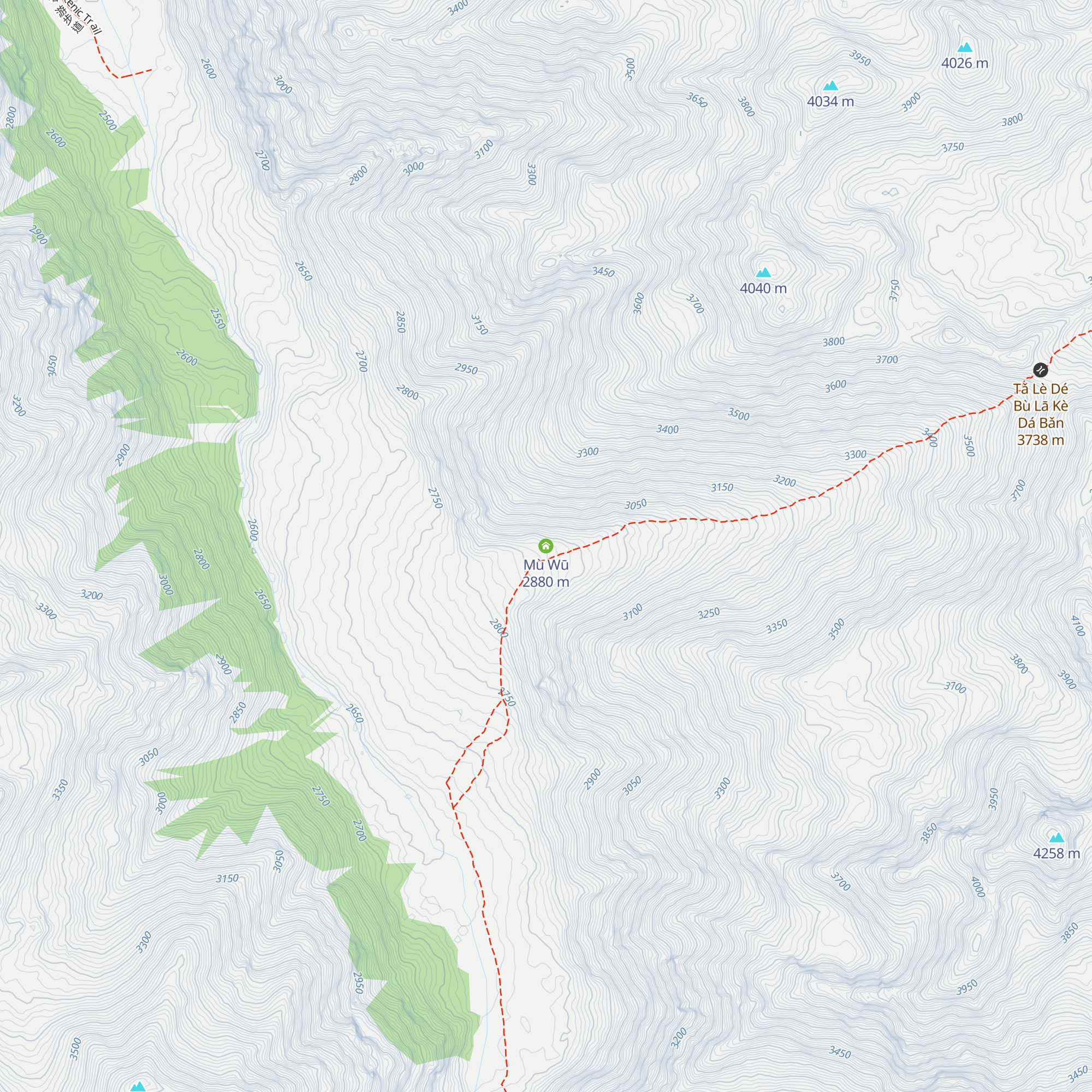 Mù Wū map