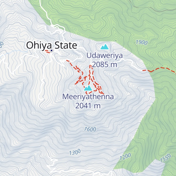 Map of Meeriyathenna
