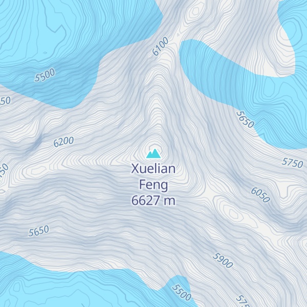 Map of Xuelian Feng