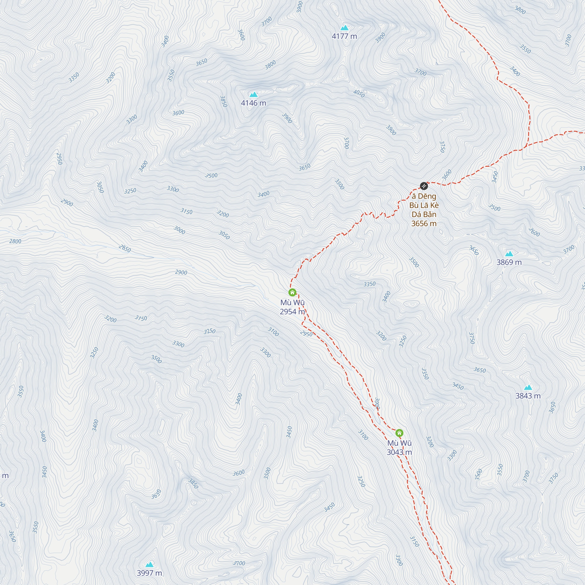 Mù Wū map