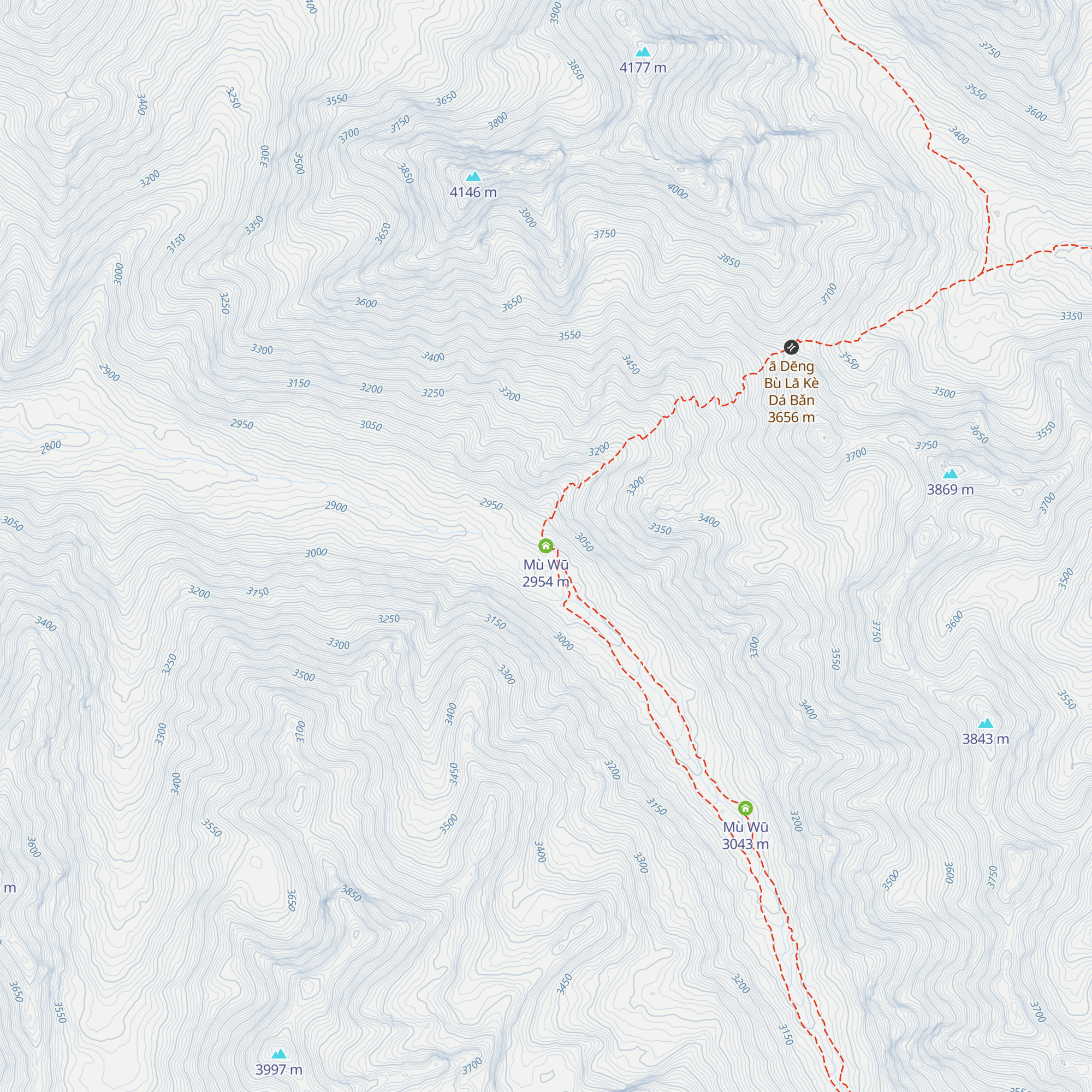 Mù Wū map