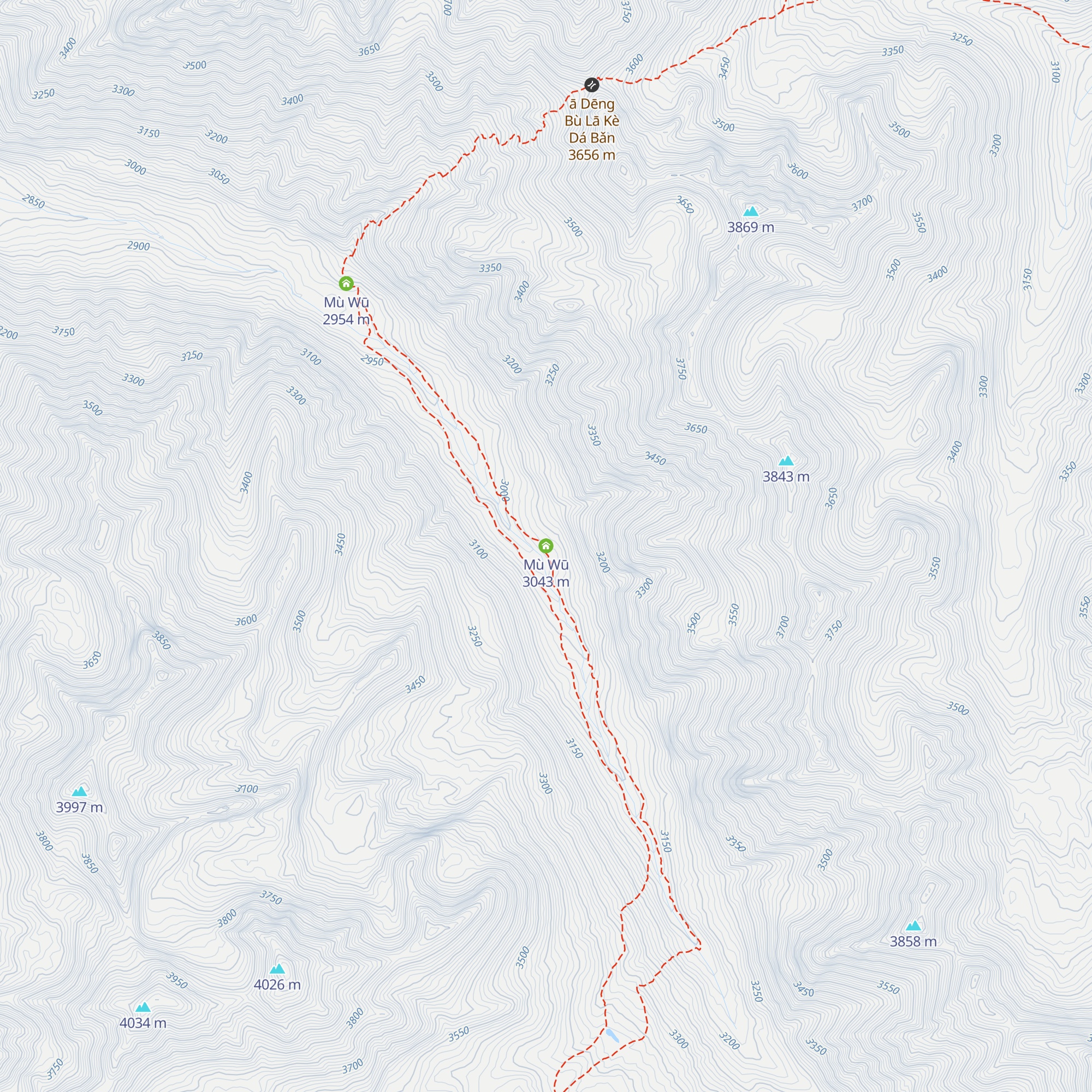 Mù Wū map