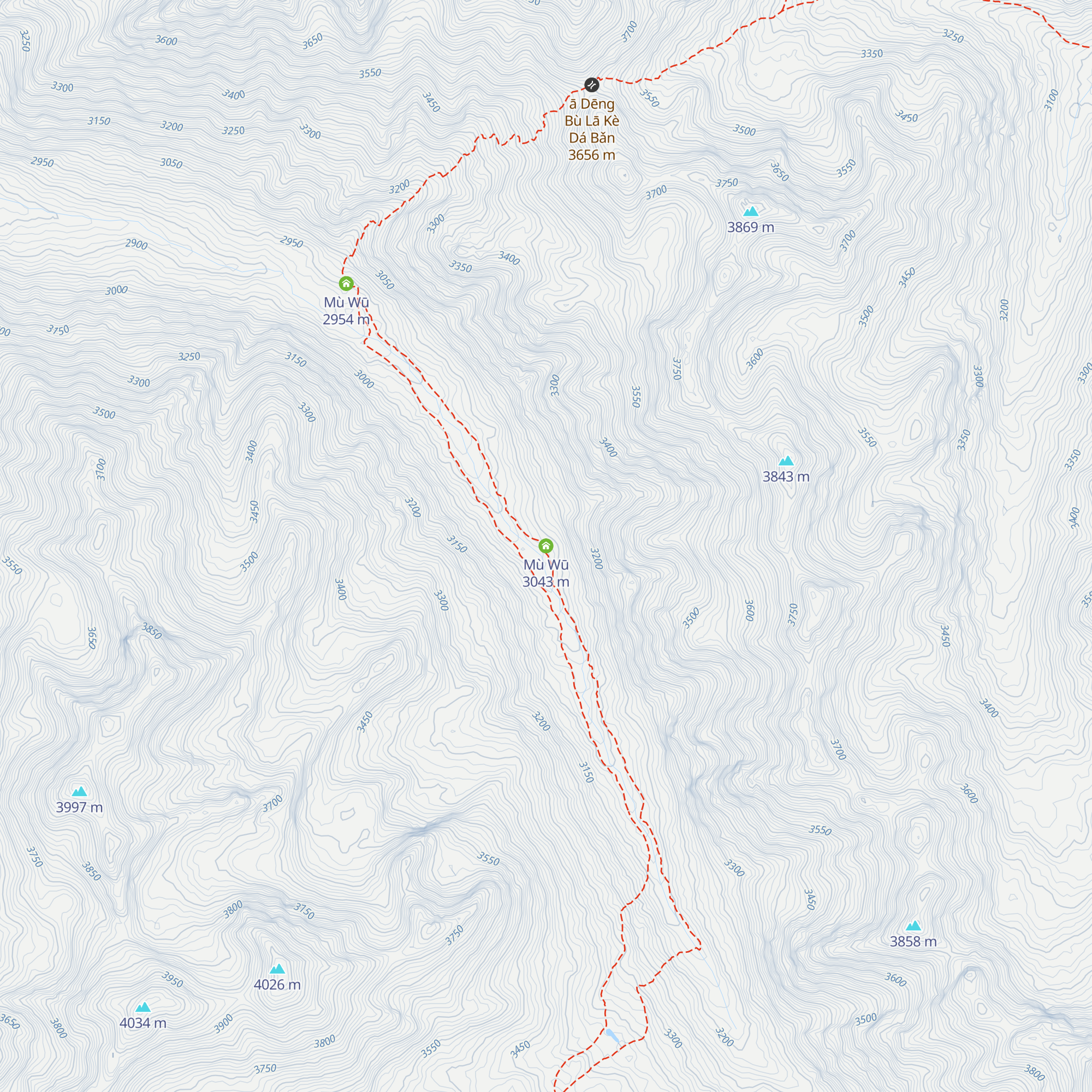 Mù Wū map