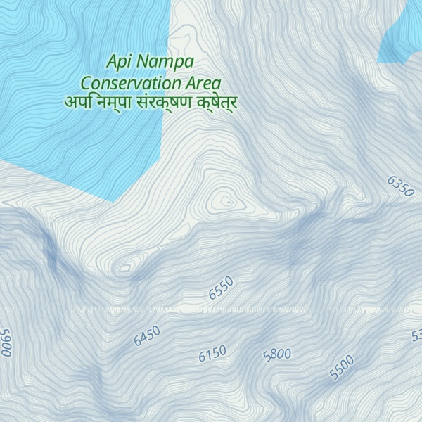 Map of Api Himal Darchulla