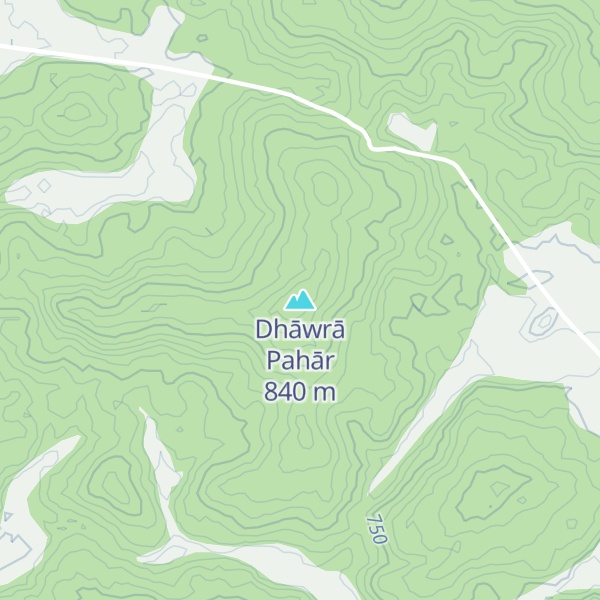 Map of Dhāwrā Pahār