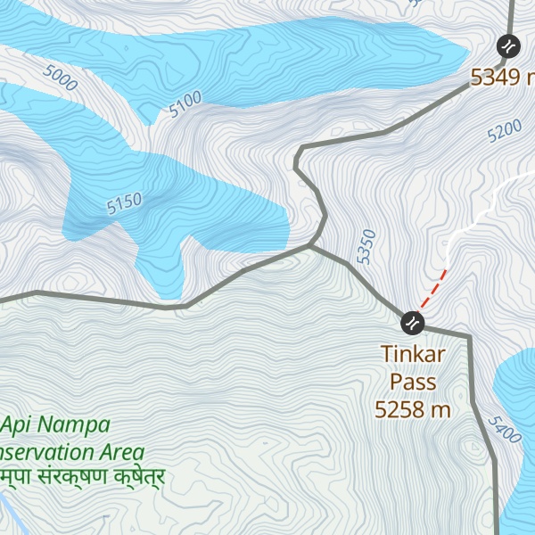 Map of Om Parvat