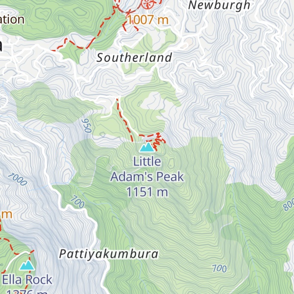 Map of Little Adam's Peak
