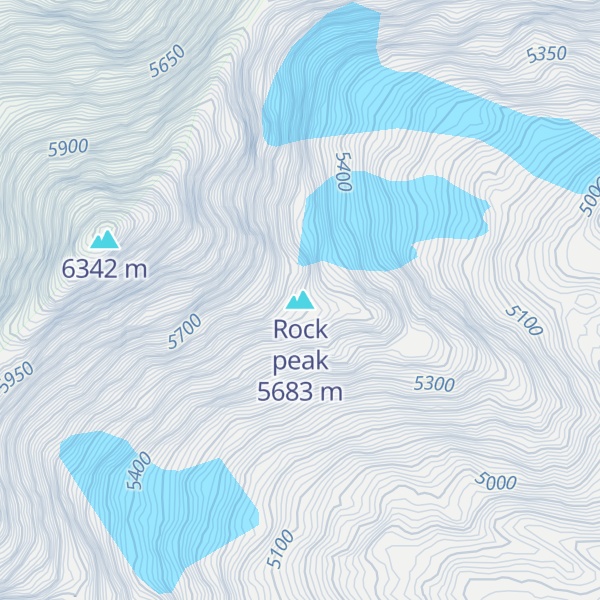 Map of Rock peak