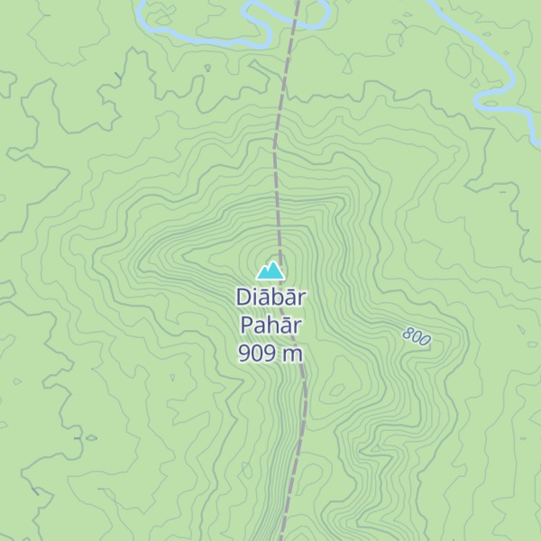 Map of Diābār Pahār