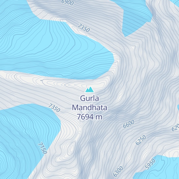 Map of Gurla Mandhata