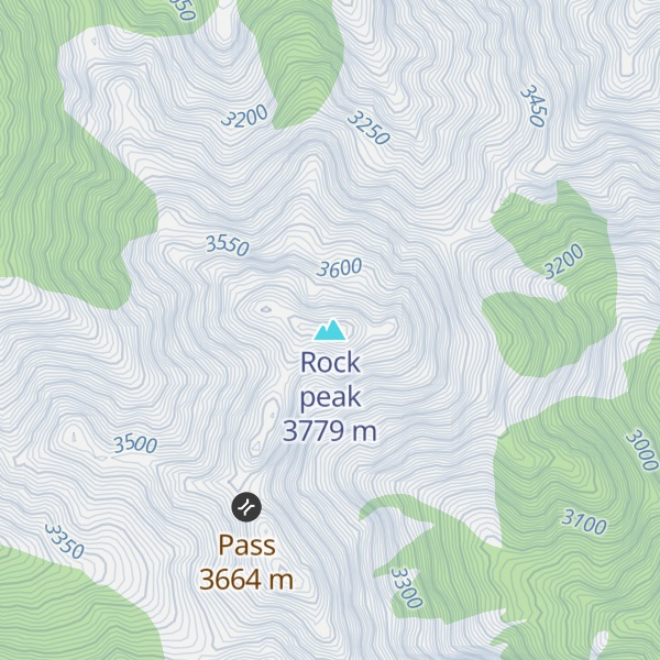 Map of Rock peak