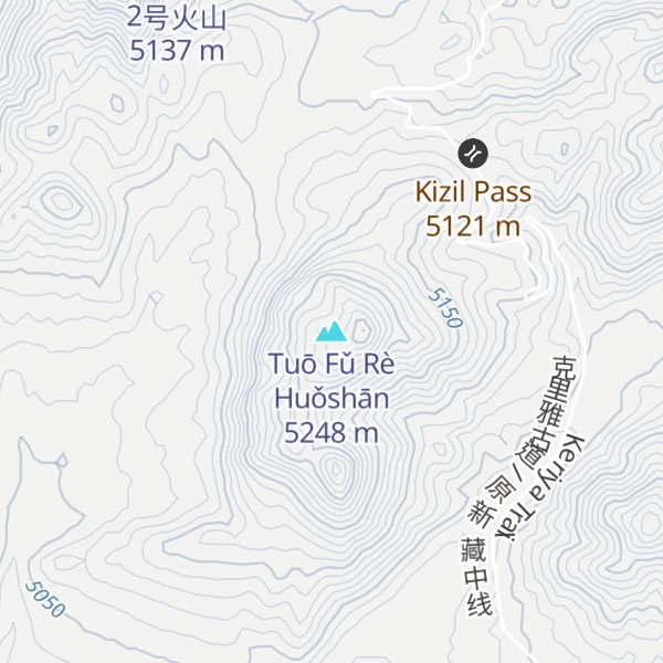 Map of Tuō Fǔ Rè Huǒshān