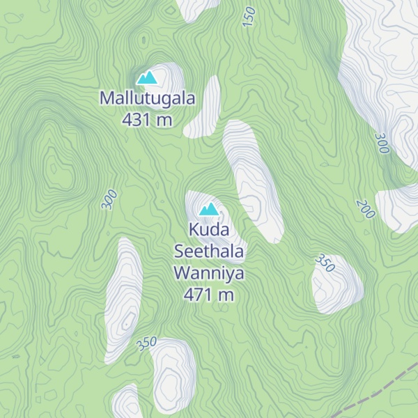 Map of Kuda Seethala Wanniya