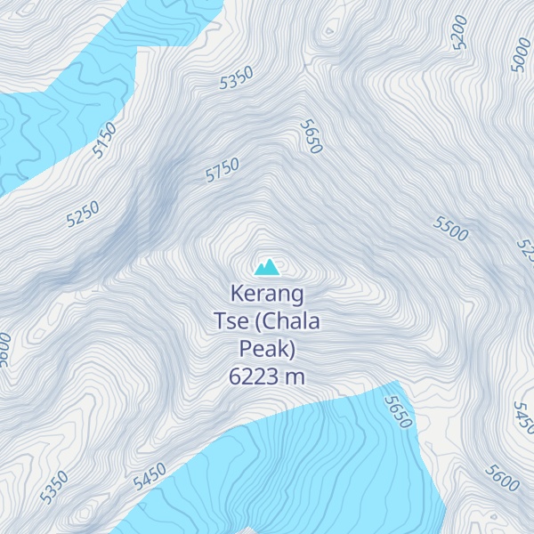 Map of Kerang Tse (Chala Peak)