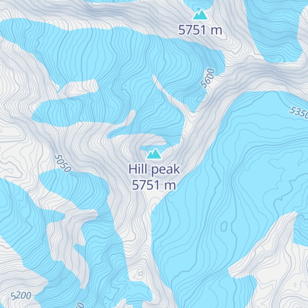 Map of Hill peak