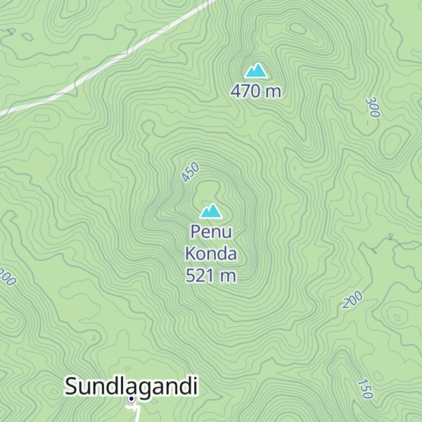 Map of Penu Konda
