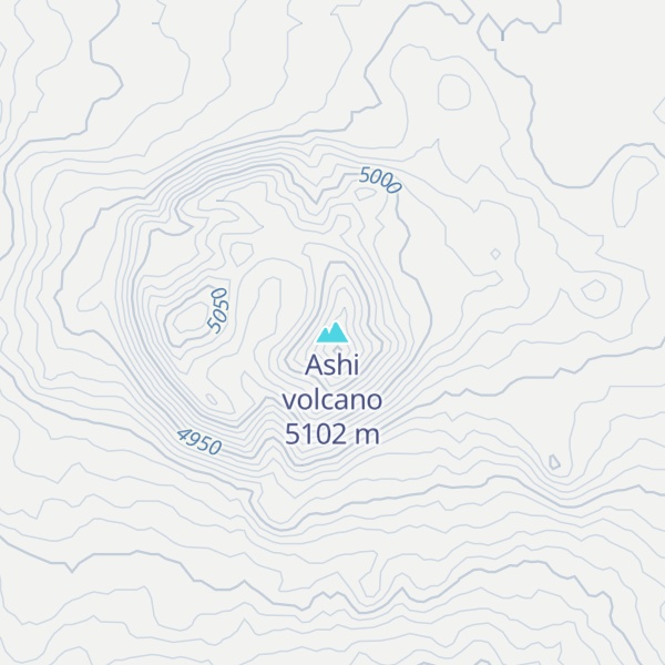 Map of Ashi volcano