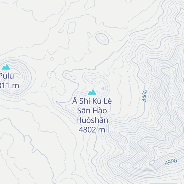 Map of Ā Shí Kù Lè Sān Hào Huǒshān