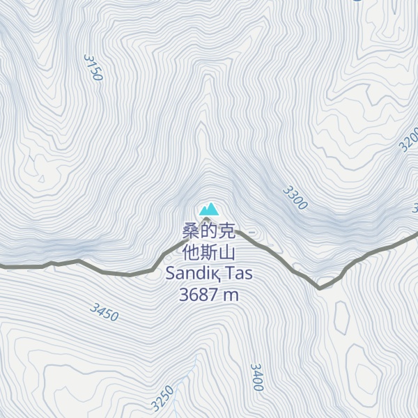 Map of 桑的克他斯山 Sandiқ Tas