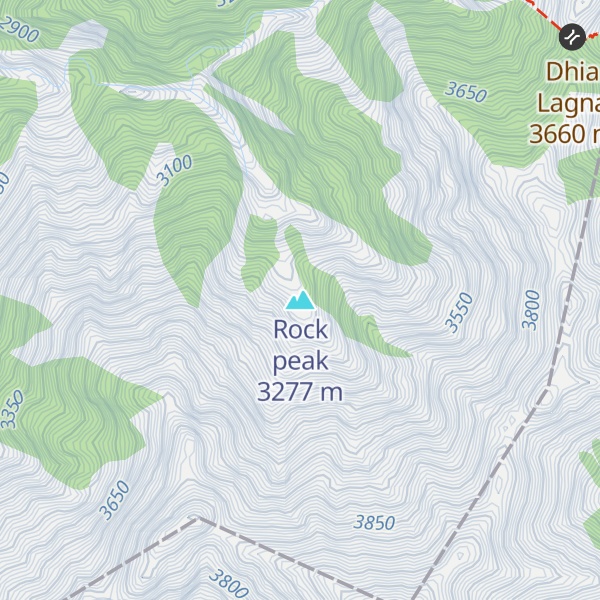 Map of Rock peak