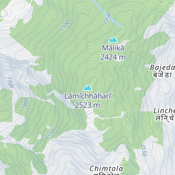 Map of Lāmi̇̄chhāhari̇̄