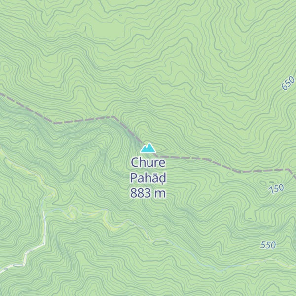 Map of Chure Pahāḍ
