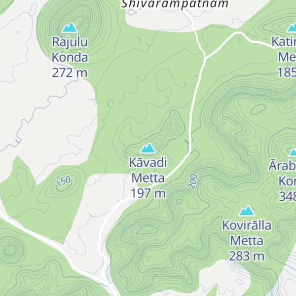 Map of Kāvadi Metta