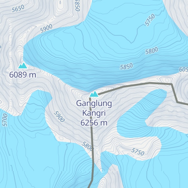 Map of Ganglung Kangri