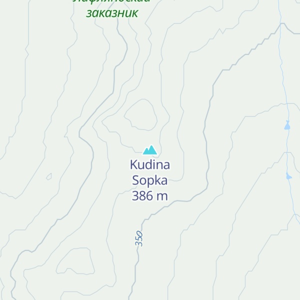 Map of Kudina Sopka