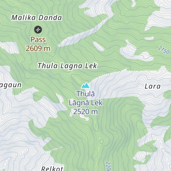Map of Thulā Lāgnā Lek