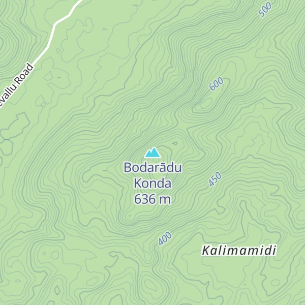 Map of Bodarādu Konda