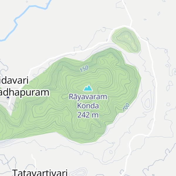 Map of Rāyavaram Konda