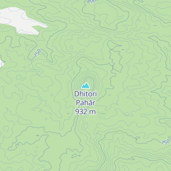 Map of Dhitori Pahār