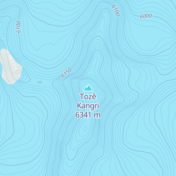 Map of Tozê Kangri
