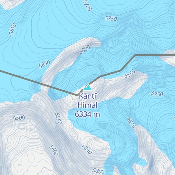 Map of Kānti̇̄ Himāl