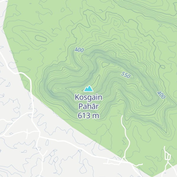 Map of Kosgain Pahār