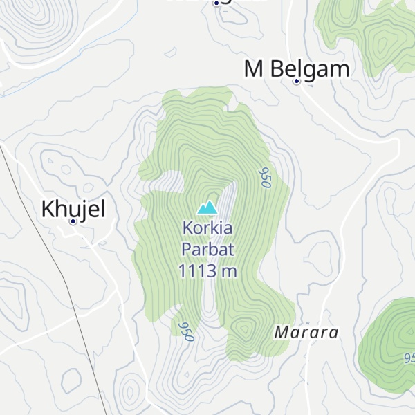 Map of Korkia Parbat