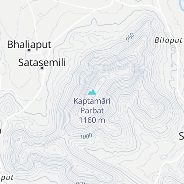 Map of Kaptamāri Parbat