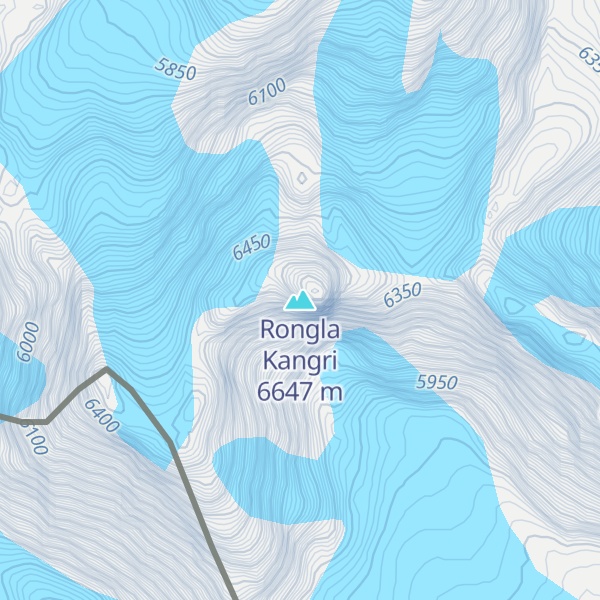 Map of Rongla Kangri