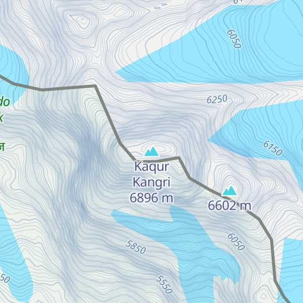 Map of Kaqur Kangri