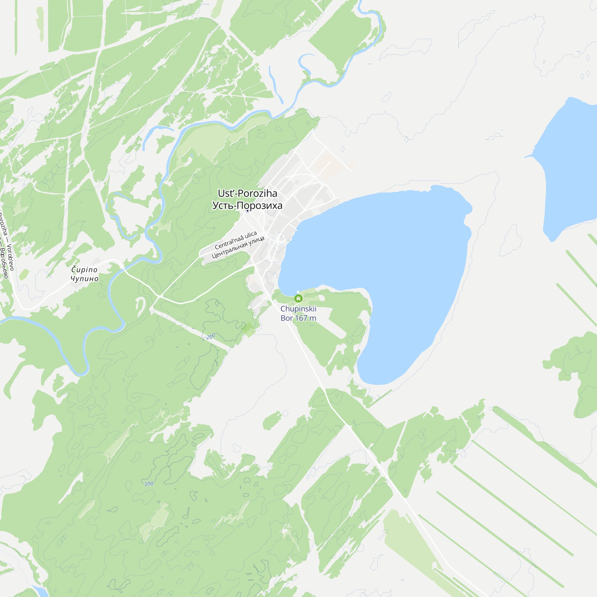 Chupinskii Bor map