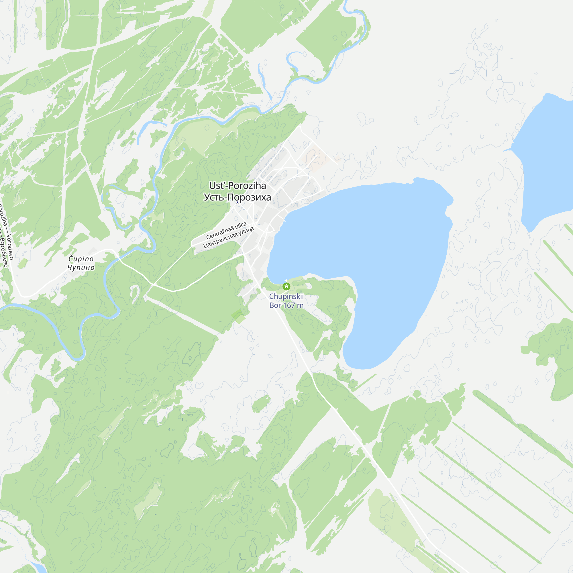 Chupinskii Bor map