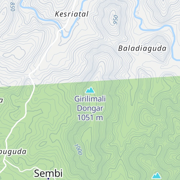 Map of Girilimali Dongar