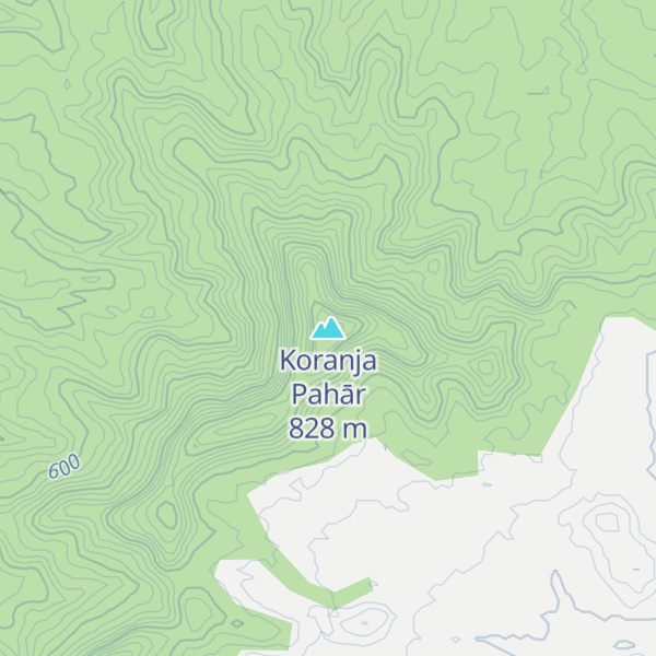Map of Koranja Pahār