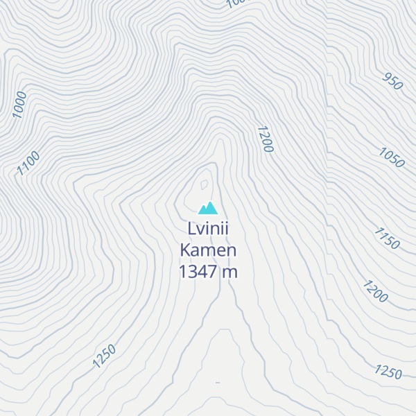 Map of Lvinii Kamen
