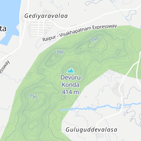 Map of Devūru Konda
