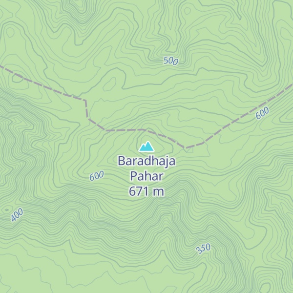 Map of Baradhaja Pahar