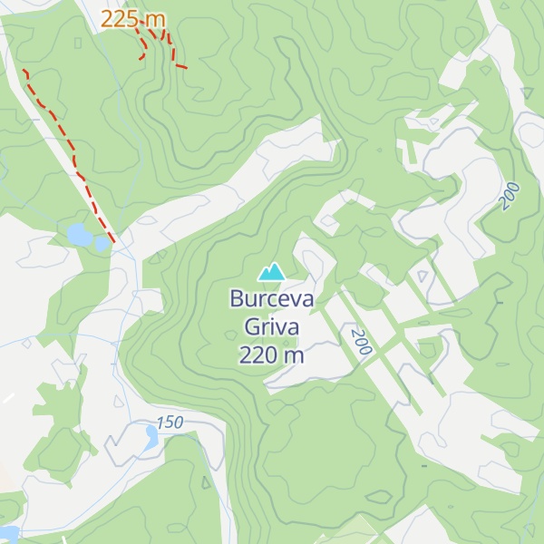 Map of Burceva Griva
