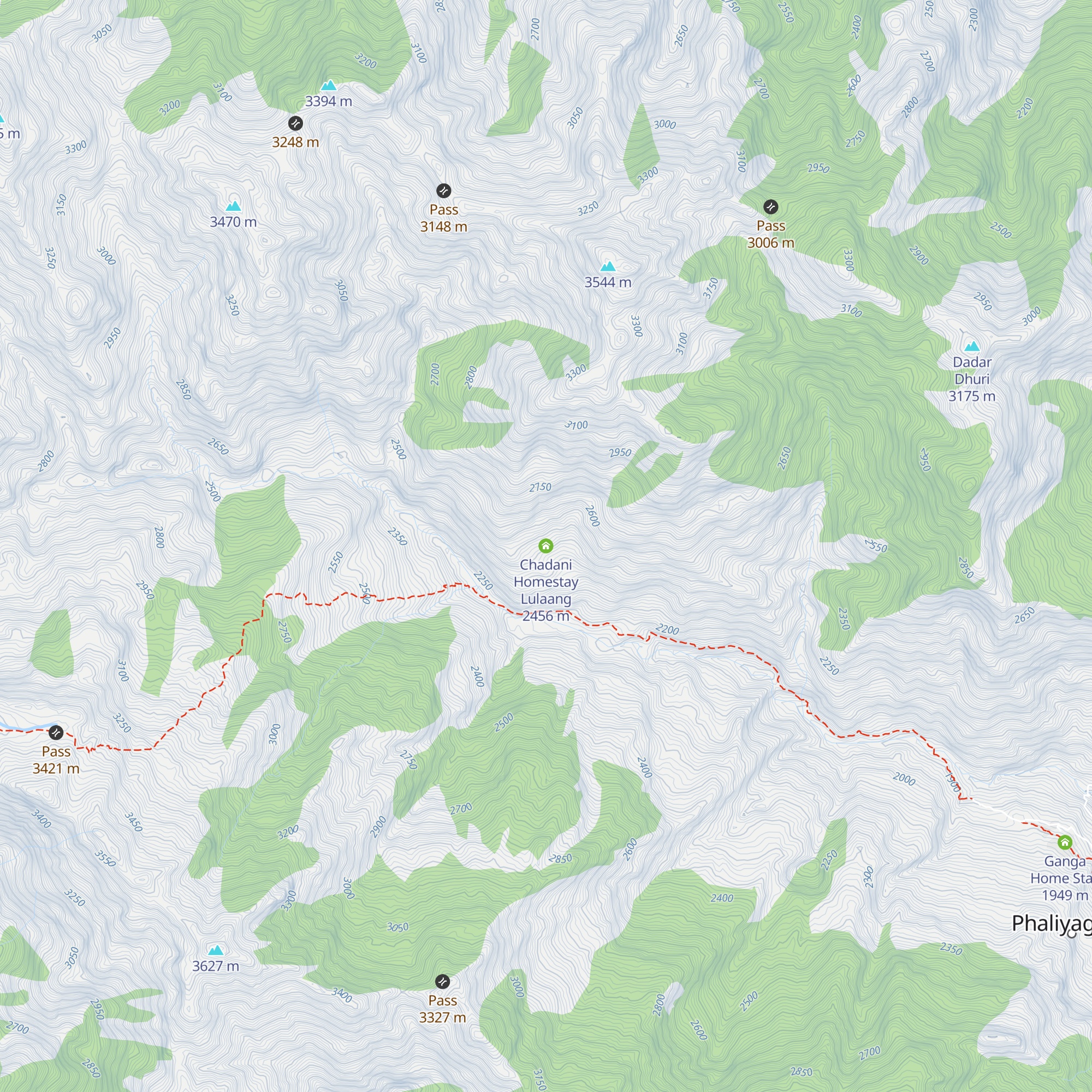 Chadani Homestay Lulaang map